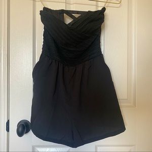 Women’s Black Strapless Romper